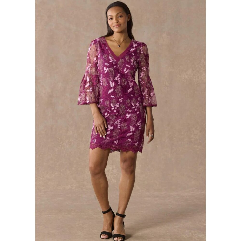 Sundance Seine Moonlight Dress  Size Petite Small  Raspberry NWT